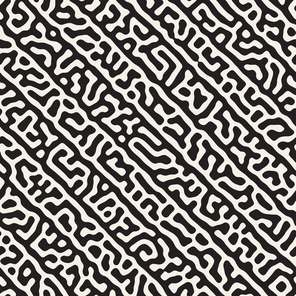 Patrón Moda Sin Costura Vectorial Monocromo Formas Orgánicas Textura Abstracto — Vector de stock