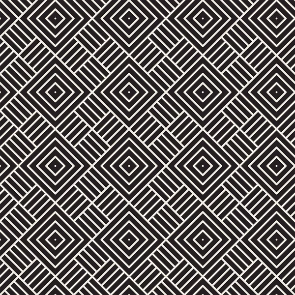 Vektör seamless modeli. Özet satırları arka plan yinelenen. Siyah ve beyaz geometrik kafes tasarım. Modern şık doku.