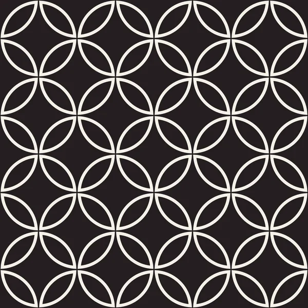 Vektör sorunsuz basit kafes desen. Modern şık Soyut doku. Yinelenen geometrik daireler ve yaprağı şekilleri.