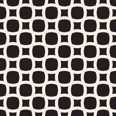 Vektör seamless basit modeli. Modern şık soyut yuvarlak hatları doku. Geometrik yinelenen kafes daireler.