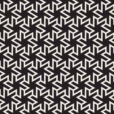 Vektör kesintisiz geometrik desen. Basit soyut çizgiler kafes. Yinelenen yıldız öğeleri şık arka plan fayans.