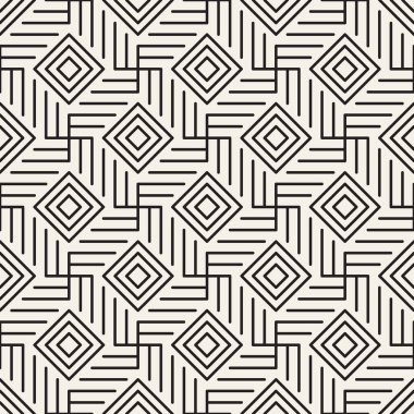 Vektör seamless modeli. Modern şık Soyut doku. Geometrik edikula yinelenen ve ince çizgiler arka kapısı.