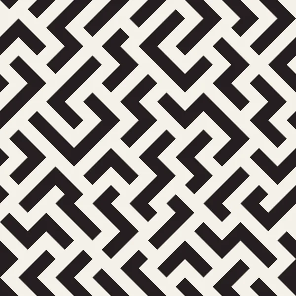 矢量无缝不规则模式 现代时尚抽象几何纹理 重复混沌迷宫瓷砖设计 — 图库矢量图片