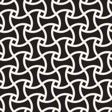 Vektör seamless büküm satırları modeli. Modern şık Soyut doku. Sarmal öğelerinden geometrik fayans yinelenen.