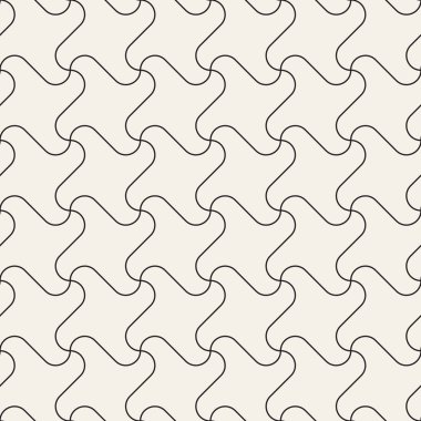 Vektör seamless büküm satırları modeli. Modern şık Soyut doku. Sarmal öğelerinden geometrik fayans yinelenen.