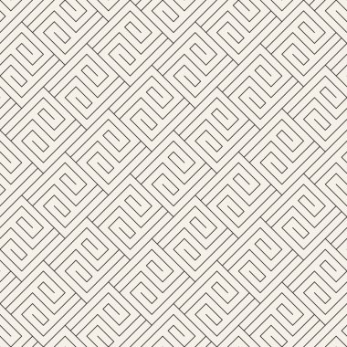 Soyut desen ince çizgiler ile. Vektör kesintisiz geometrik döşeme arka plan. Siyah ve beyaz doğrusal kafes tasarımı.