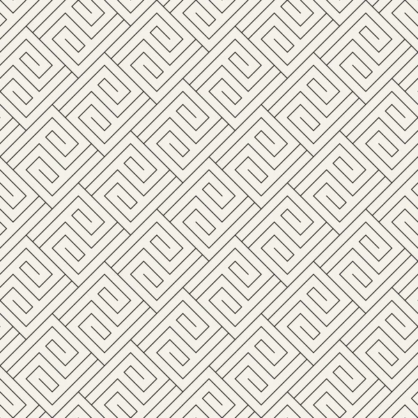Abstraktes Muster mit dünnen Linien. Vektor nahtlose geometrische Fliesen Hintergrund. Schwarz-weiße lineare Gitterkonstruktion. — Stockvektor