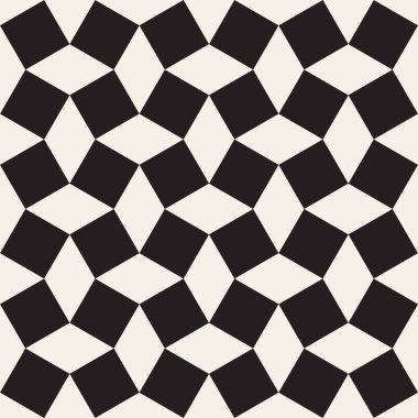 Vektör kesintisiz geometrik desen. Soyut kalın çizgiler kafes. Sade tek renkli rhombus ve kare şekilleri kafes.