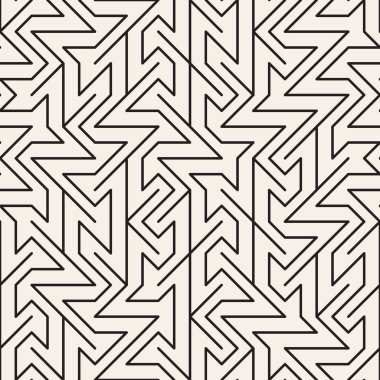 Vektör sorunsuz düzensiz desen. Modern şık soyut doku. Rasgele elden çıkarılan çizgilerden geometrik kompozisyon yineleme.