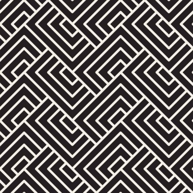 Vektör seamless modeli. Şık doğrusal arka plan. Trendy geometrik doku.