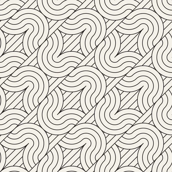 Vektör seamless titreşim satırları modeli. Modern şık arka plan. Geometrik yuvarlak çizgili tasarım yinelenen.