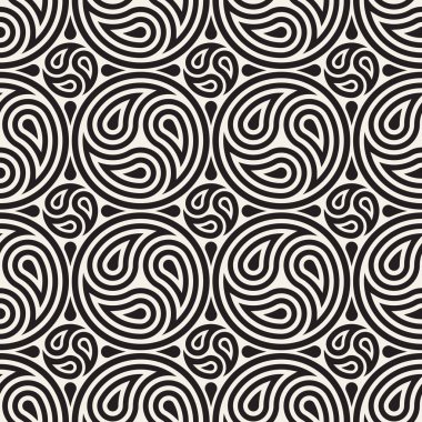 Sorunsuz vektör desen geometrik arka plan. Geometrik çizgiler kafes. Tekrarlanan soyut tasarım öğelerini yuvarlak. 