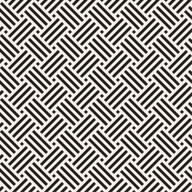 Vektör kusursuz desen. Geometrik çizgili süs. Doğrusal örgü örgüsü arka planı.
