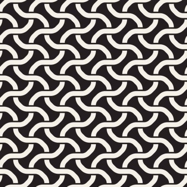 Vektör Dikişsiz taramalı desen. Yinelenen geometrik fayans, kalın çizgiler.
