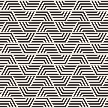 Vektör Dikişsiz taramalı şık desen. Yinelenen geometrik fayans, kalın çizgiler.