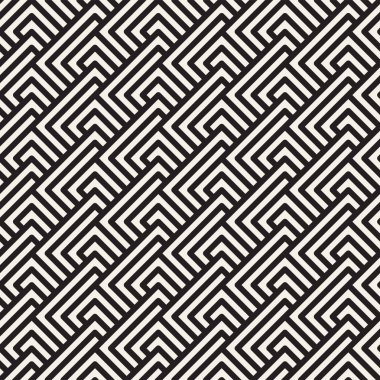 Vektör kesintisiz çizgiler mozaik desen. Modern şık soyut doku. Geometrik fayans yinelenen