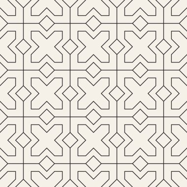 Vektörsüz geometrik desen. Çağdaş fayanslar. Çokgen doğrusal ızgara.