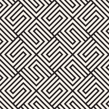 Vektör Kusursuz Desen. Geometrik elementler tekrarlanıyor. Tek Renkli Arkaplan Tasarımı.