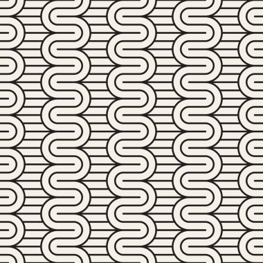 Vektör Kusursuz Desen. Geometrik elementler tekrarlanıyor. Tek Renkli Arkaplan Tasarımı.