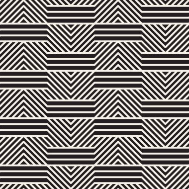 Vektör seamless modeli. Arka plan yinelenen. Siyah ve beyaz geometrik tasarım