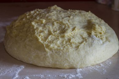 bir top şeklinde ham hamur