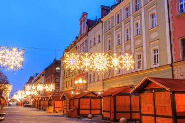 Noel gece Pazar yeri Wroclaw, Polonya