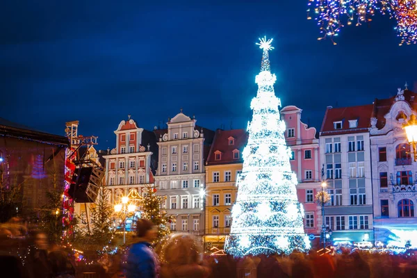 Noel gece Pazar yeri Wroclaw, Polonya