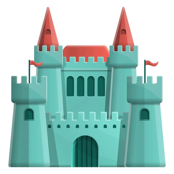 Hermoso castillo de dibujos animados, vector de ilustración — Vector de stock