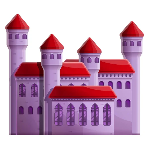 Hermoso castillo de dibujos animados, vector de ilustración — Vector de stock