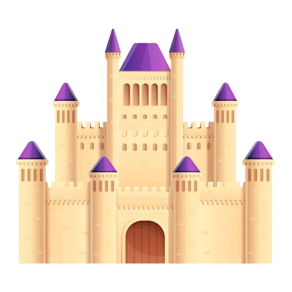 Hermoso castillo de dibujos animados, vector de ilustración — Vector de stock