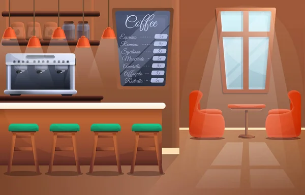 Intérieur d'un café moderne en bois, illustration vectorielle — Image vectorielle