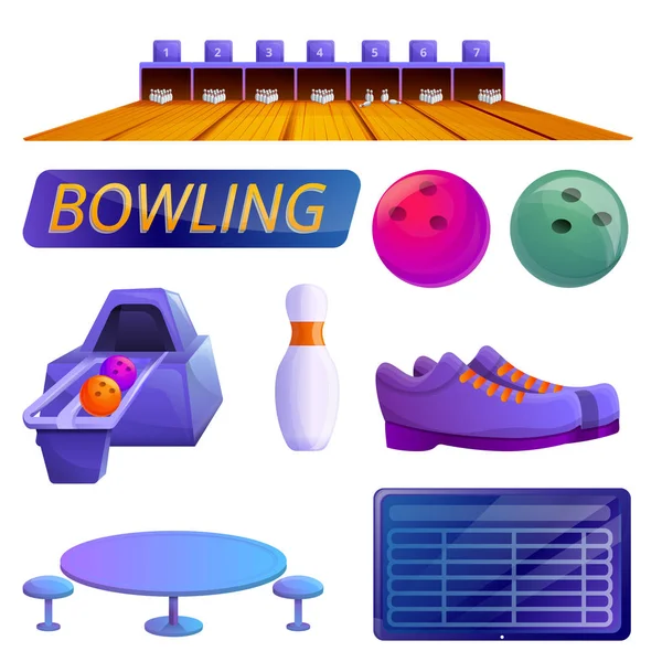 Kreslený ikon na téma bowling, vektorový illustratio — Stockový vektor