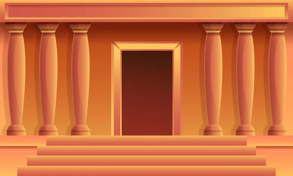 Tempio greco vettoriale del fumetto con colonne, illustrazione vettoriale — Vettoriale Stock