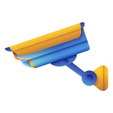 beyaz arka plan, vektör izole karikatür kamera gözetim