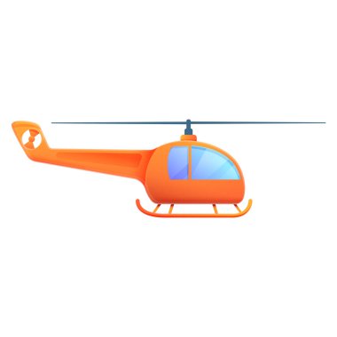 karikatür helikopter beyaz arka plan, vektör illustra izole