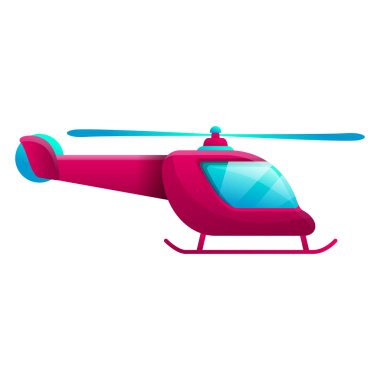 karikatür helikopter beyaz arka plan, vektör illustra izole