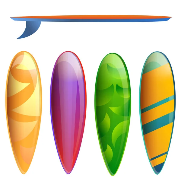 Σετ κινουμένων σχεδίων πολύχρωμα Surfs, απεικόνιση διάνυσμα — Διανυσματικό Αρχείο