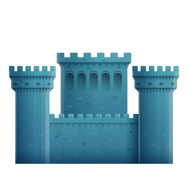 Hermoso castillo de dibujos animados, vector de ilustración — Vector de stock