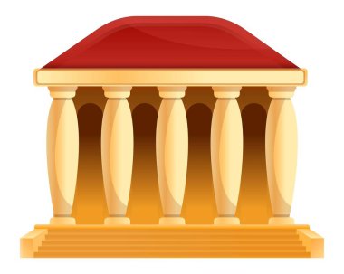 Banka oluşturma karikatür simgesi, vektör illüstrasyon