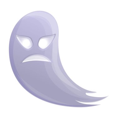 Beyaz arkaplanda izole edilmiş hayalet simgesi, vektör illüstrasyonu