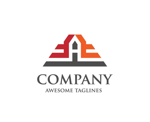 Carta Logotipo Construção Carta Logotipo Imobiliário Ilustração Conceito —  Vetores de Stock