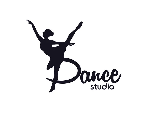 Logotipo Clube Dança Bailarina Logotipo Dança Perfeito Para Escola Balé — Vetor de Stock