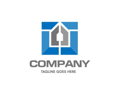 logo yaratıcı Emlak, Emlak ve inşaat Logo tasarım vektör, renkli evleri logosu konsept Emlak Servisi, inşaat