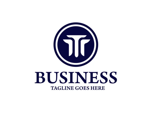Eerste Brief Triple Logo Sjabloon Kleurrijke Cirkel Voor Bedrijf Onderneming — Stockvector