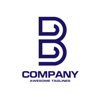 yaratıcı ilk mektup b geometrik iş logo tasarım şablonu.