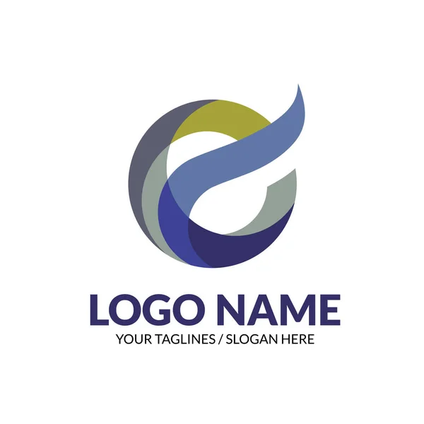 Criativo Moderno Elegante Letra Logotipo Conceito Letra Inicial Logotipo Colorido — Vetor de Stock