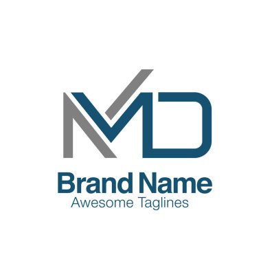 yaratıcı ilk harfini Md logo vektör kavramı öğesi