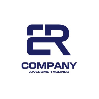 yaratıcı ilk harf er logo vektör kavramı öğesi