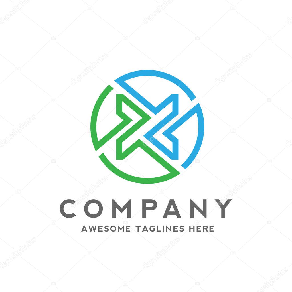 Creative Letter X Vector Logo, Alphabetical Logo Design, Initial letter x Icon Concept