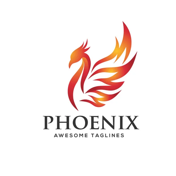 Luxus Phönix Logo Konzept Bestes Phönix Vogel Logo Design — Stockvektor